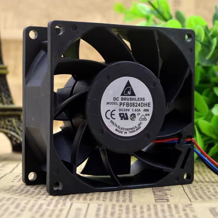 DELTA PFB0824DHE 24V 1.63A 8038 8cm 3pin Cooling Fan