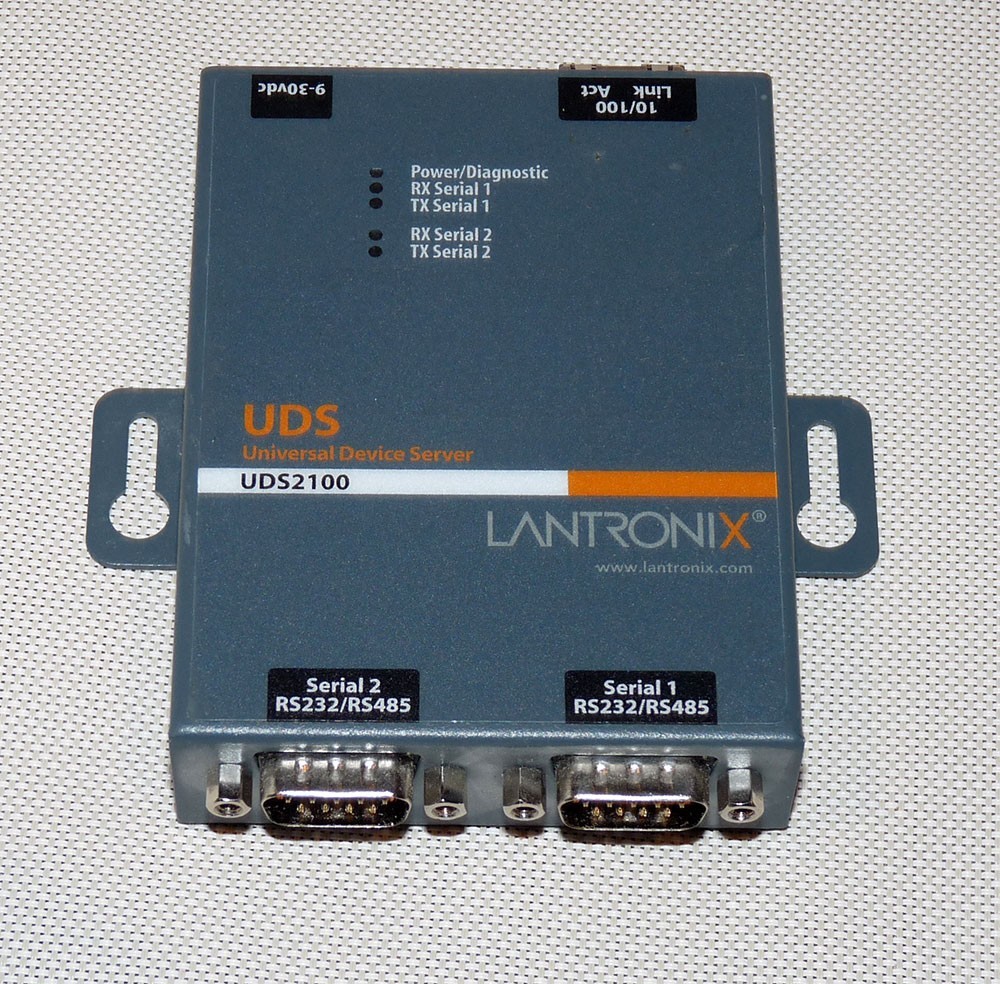 Lantronix 2 Port Serial (RS232/ RS422/ RS485) to IP Ethernet Server UDS2100