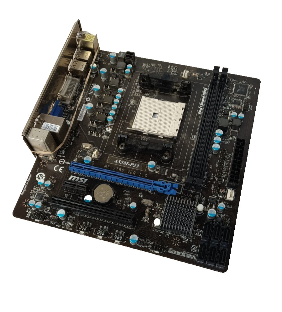 MSI A55M-P33 Socket AMD Socket FM1 DDR3 Desktop Motherboard | Tested