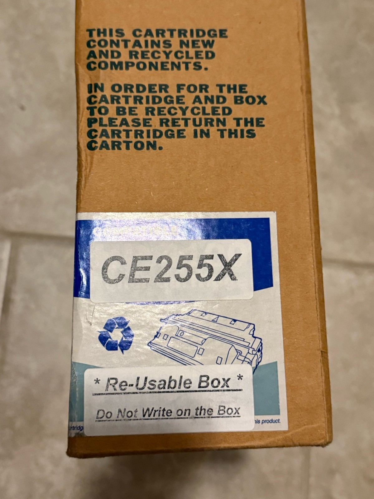 1PK Fits HP CE255X 55X Black Toner LaserJet P3015 P3015dn P3015n P3016 Printer