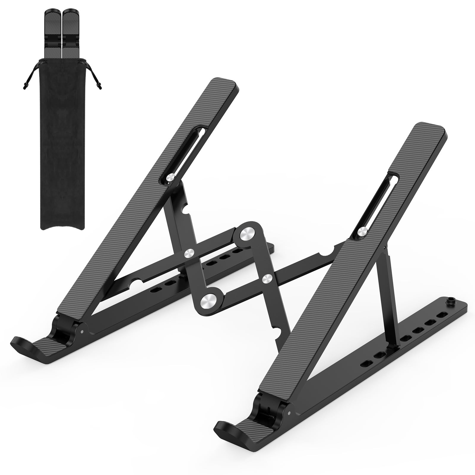 Gogoonike Adjustable Laptop Stand, Portable Laptop Riser for Desk, ABS+Silico...