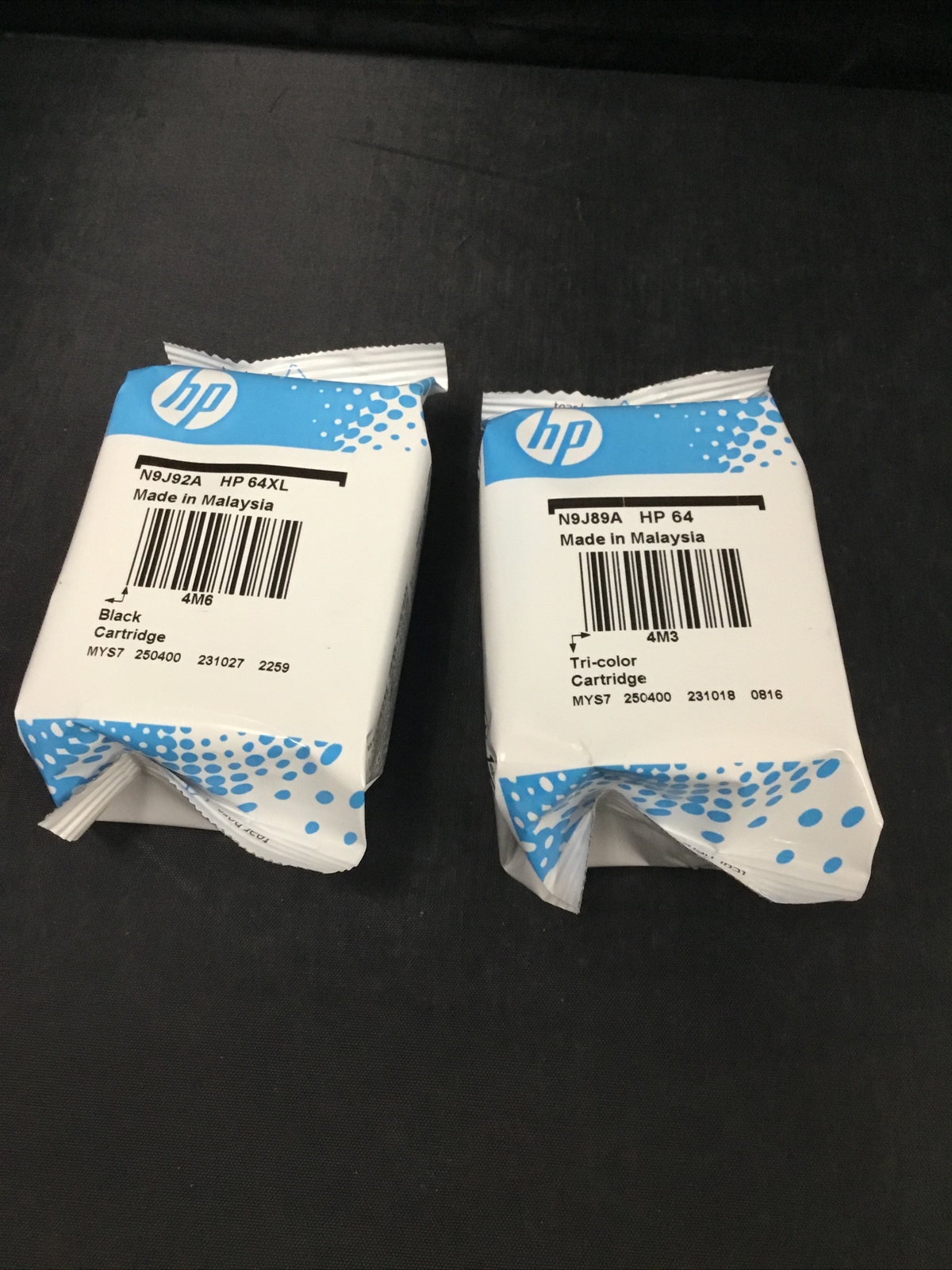 Genuine HP 64 XL Black & 64 Tri-Color Ink Catridges 2 Pack (10-2027)