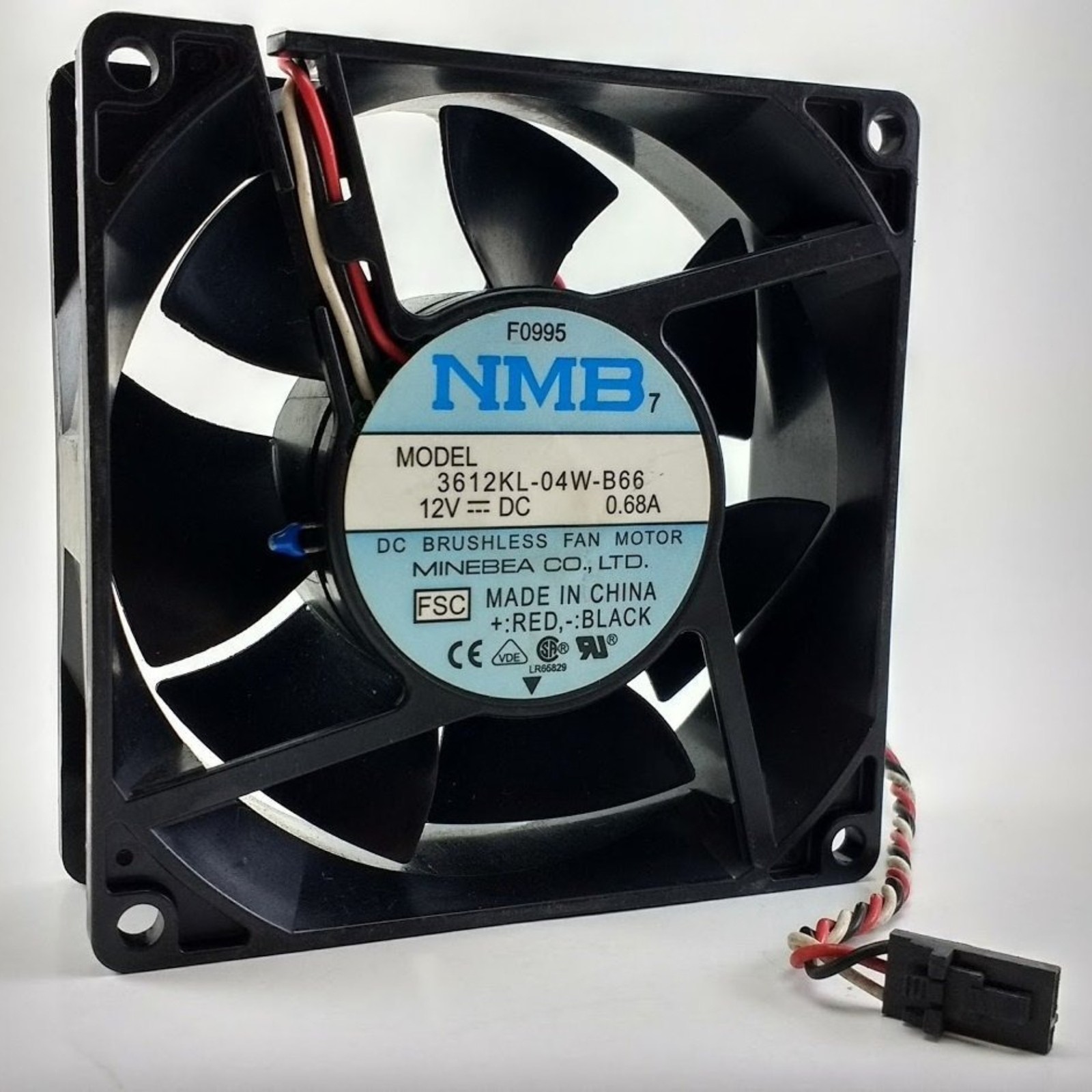 1pcs NEW 3612KL-04W-B66 Dell Dimension 4600 F0995 FAN NMB 3612KL 04W B66 12V DC