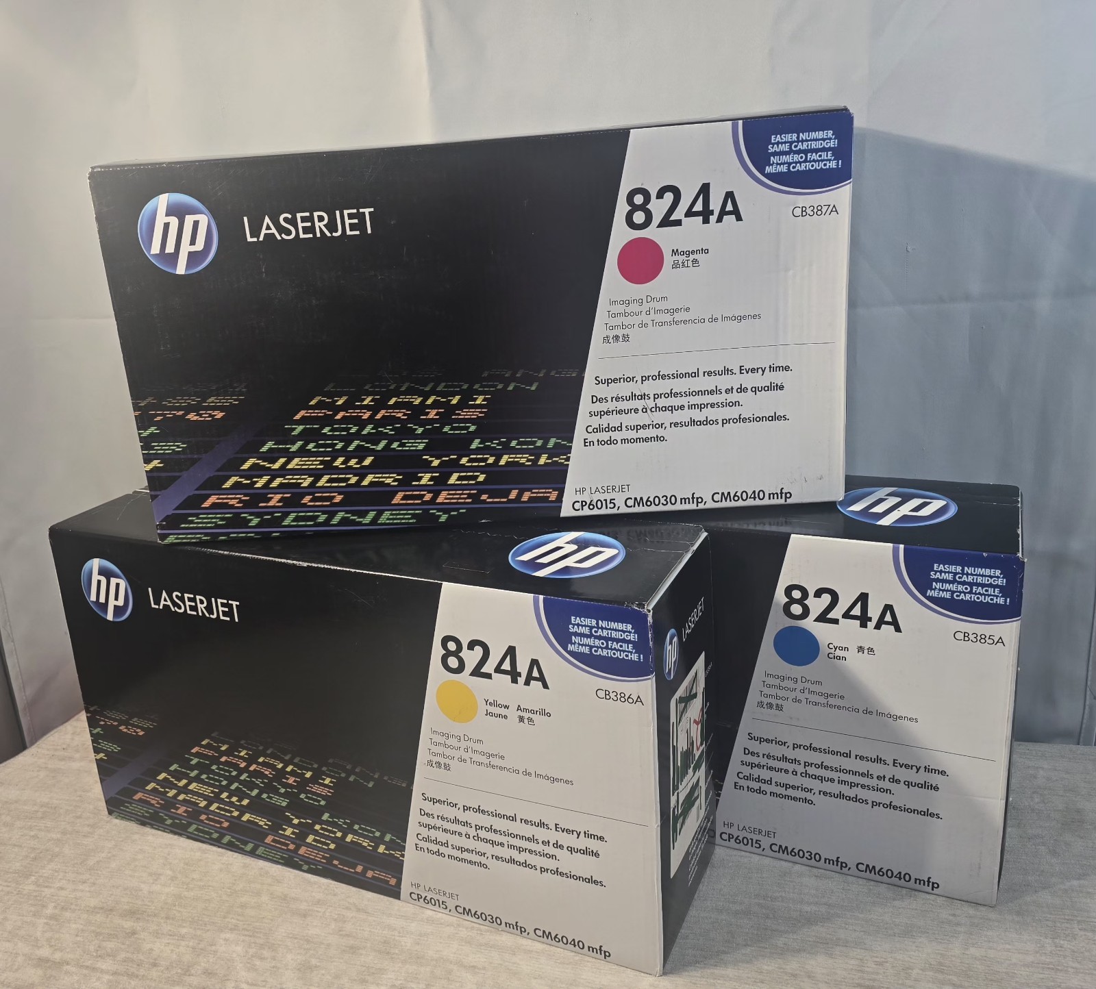 Genuine HP 824A Imaging Drum  Set Of 3 ( C, M, Y) OEM  Sealed