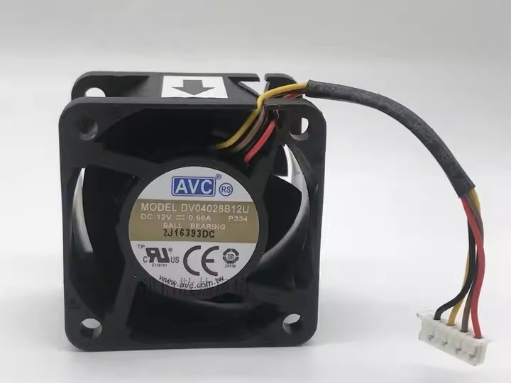 1PCS AVC DV04028B12U 4CM 4028 12V 0.66A PWM Temperature-Controlled Server Fan