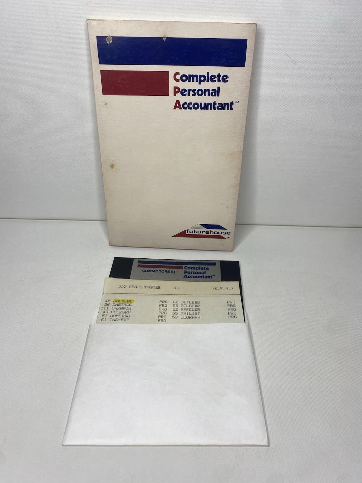 Complete Personal Accountant Commodore 64 Software Manual + Disk Vintage