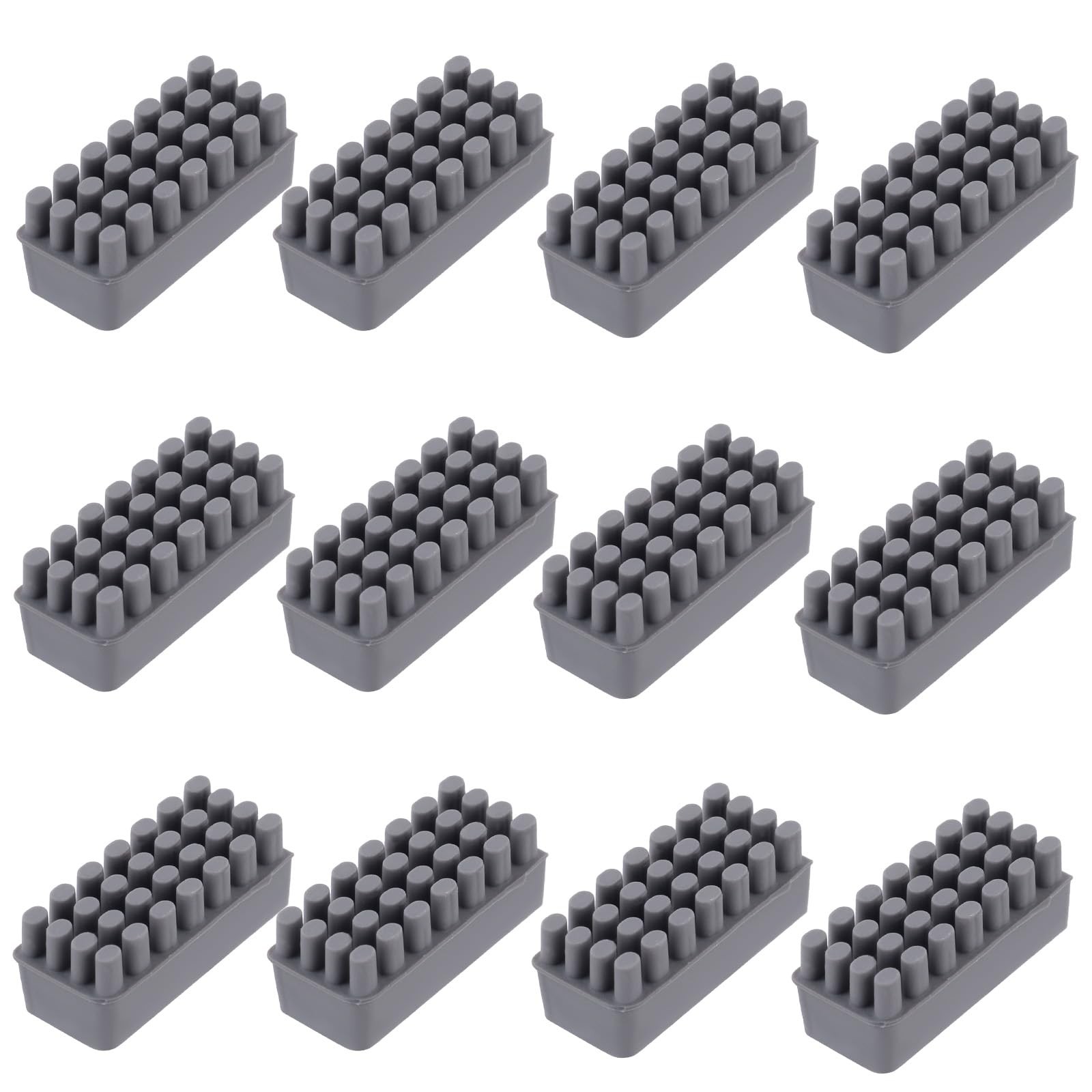 12pcs 3D Printer Silicone Nozzle Brush, Heat-Resistant Cleaner gray