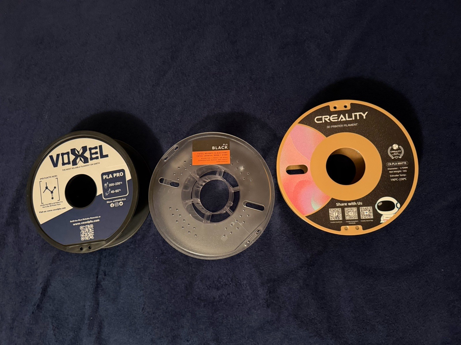 LOT OF 3 Empty Filament Spool 1kg