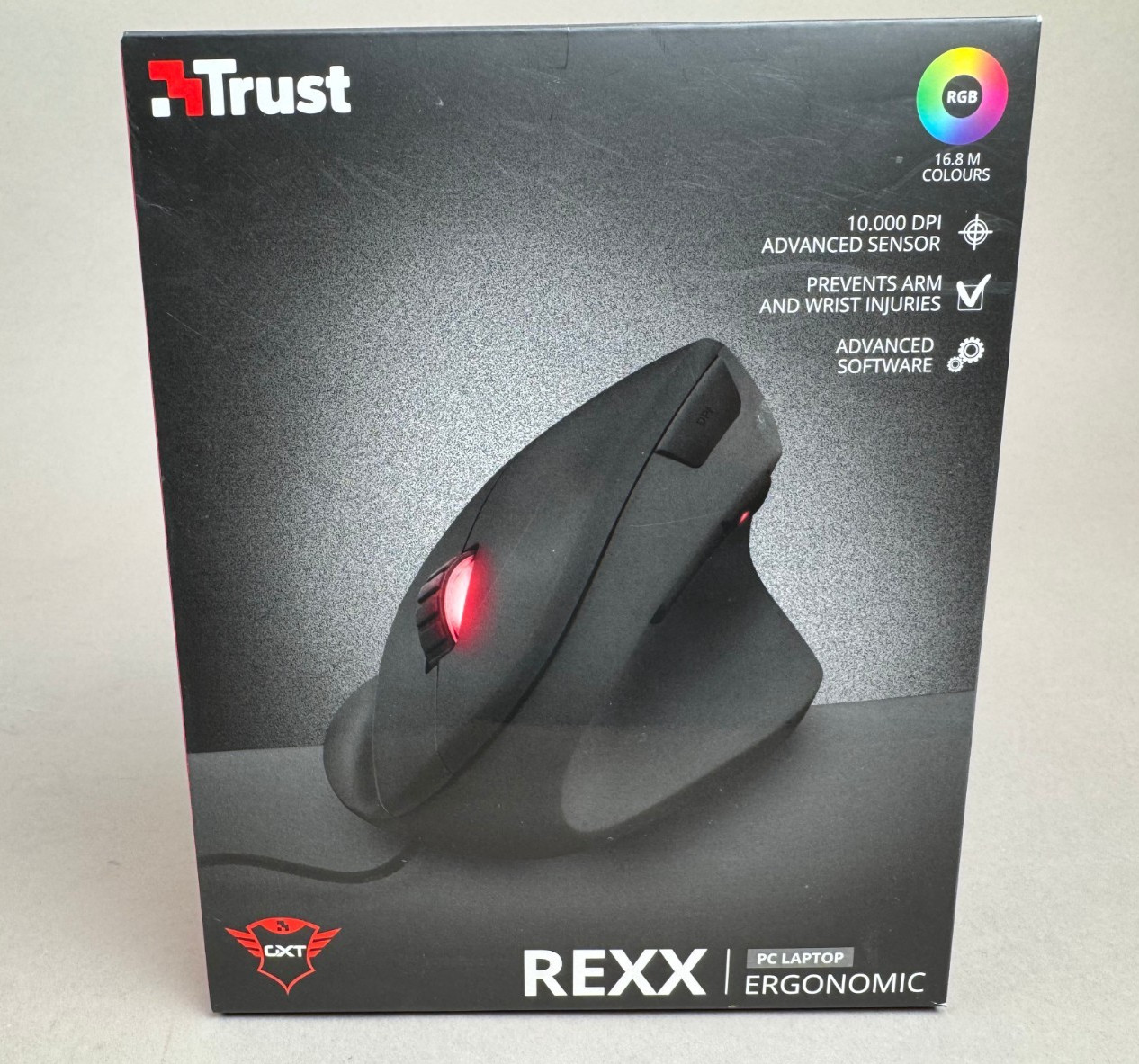 Trust Gaming GXT 144 Rexx Vertical Ergonomic Gaming Mouse, 250-10,000 DPI