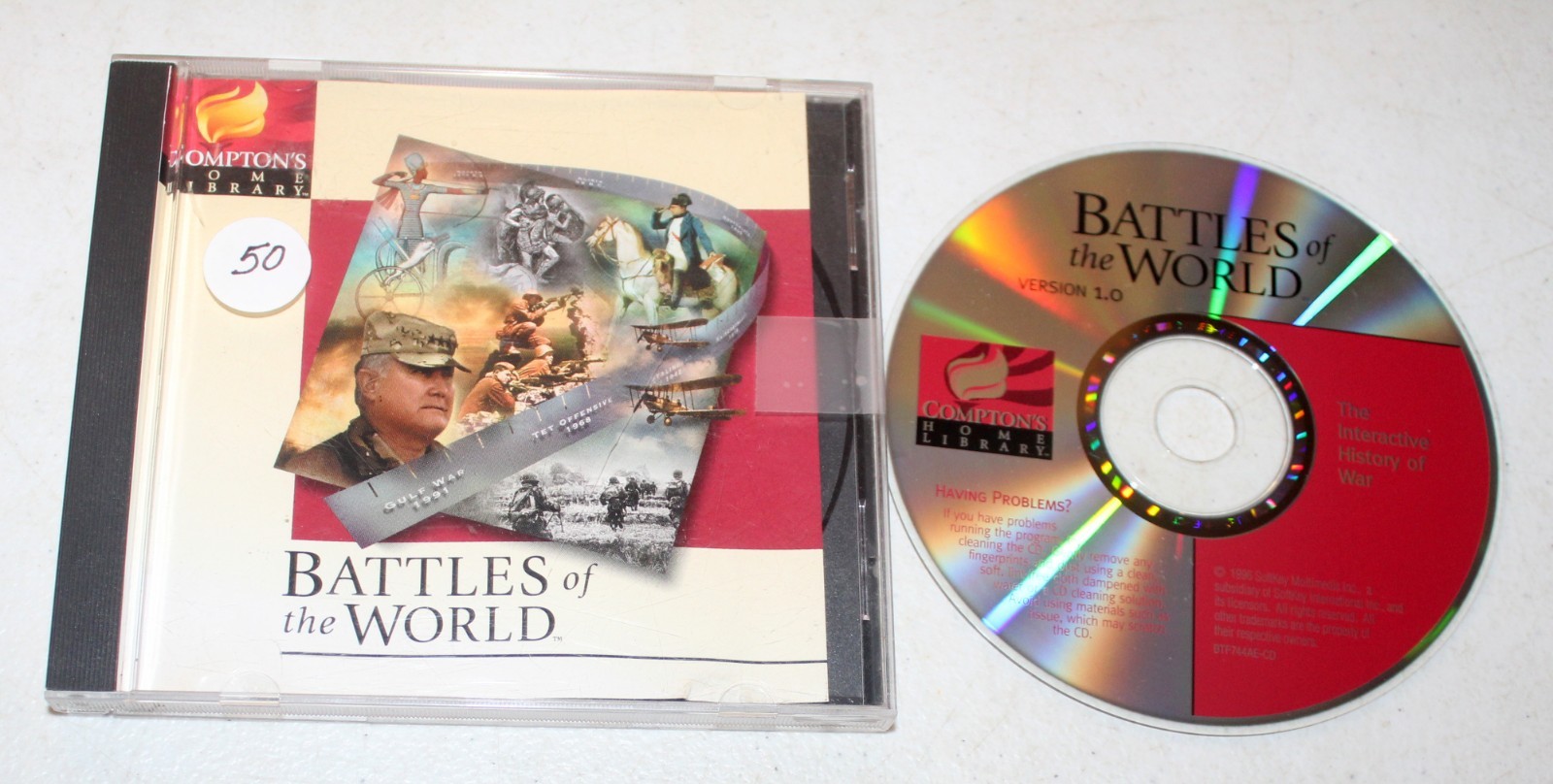 Compton's Home Library Battles Of The World 1996 PC CD-ROM Software