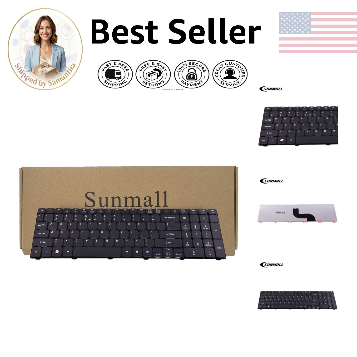 Acer Aspire Replacement Keyboard - Ergonomic Design, Seamless USB Connection