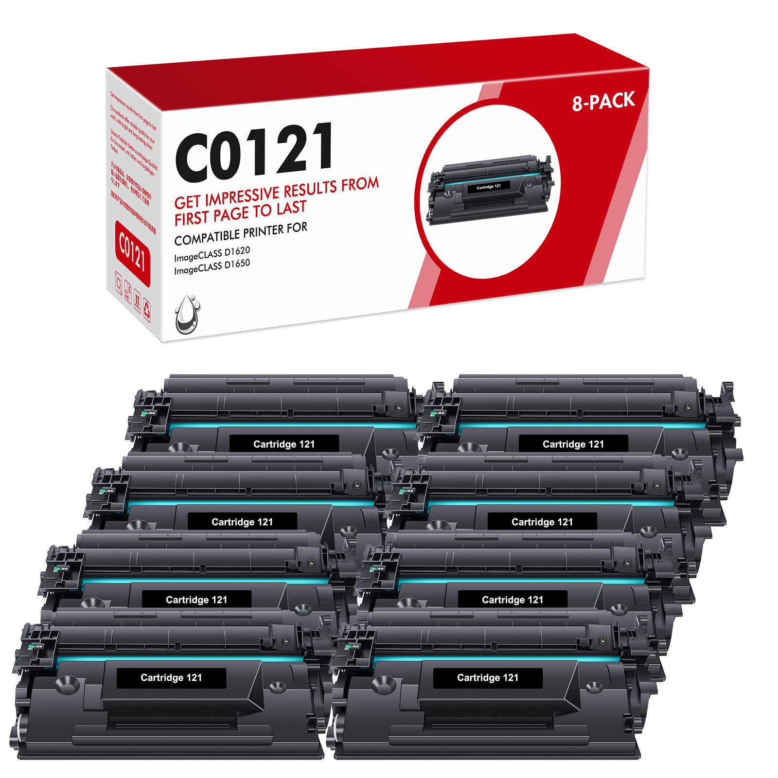 CRG121 1-10 PK Black Toner Compatible for Canon 121 imageCLASS D1620 D1650 Lot