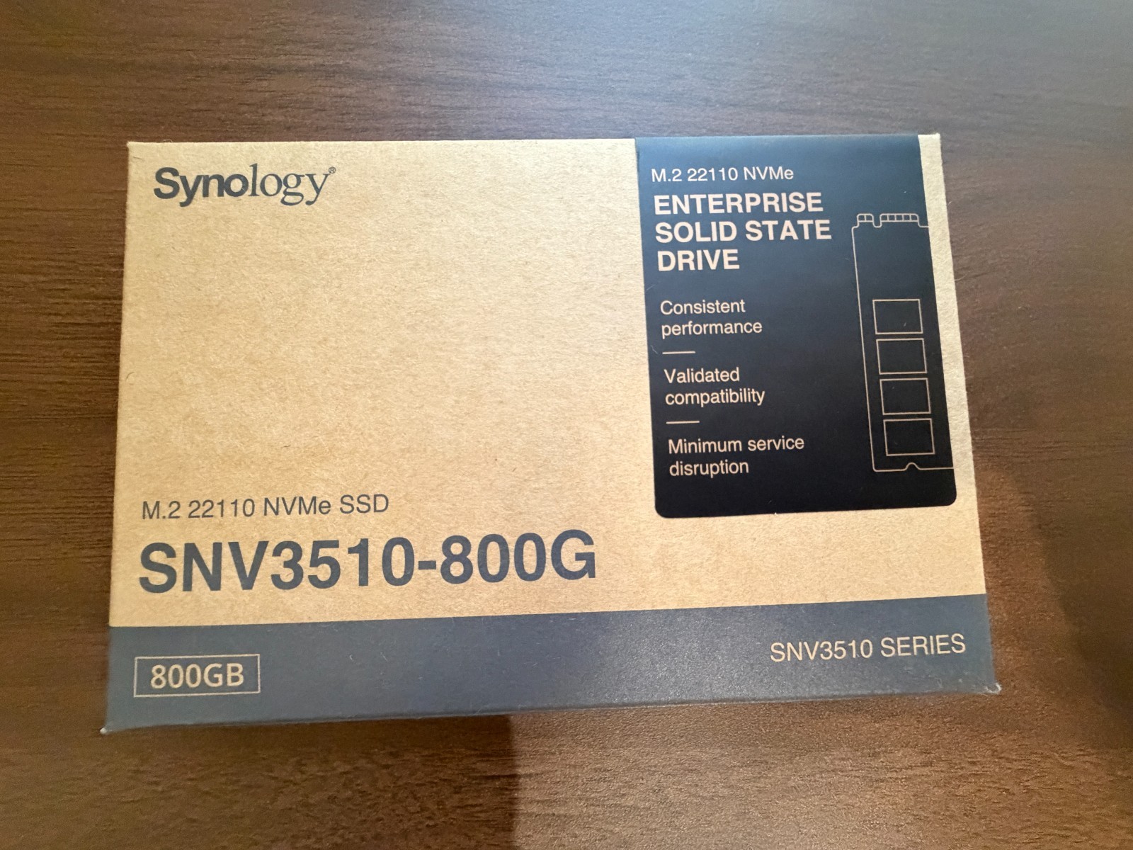 Synology SNV3510-800G - 800GB NVMe M.2 Enterprise SSD for NAS Cache