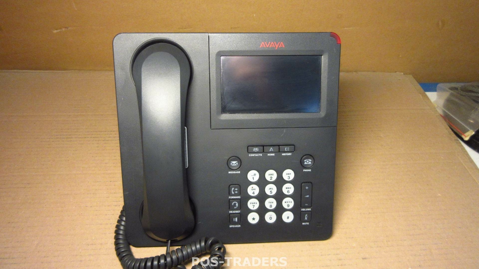 Avaya 9641G Black Gigabit IP Color Touchscreen VOIP Phone INCL HANDSET + STAND
