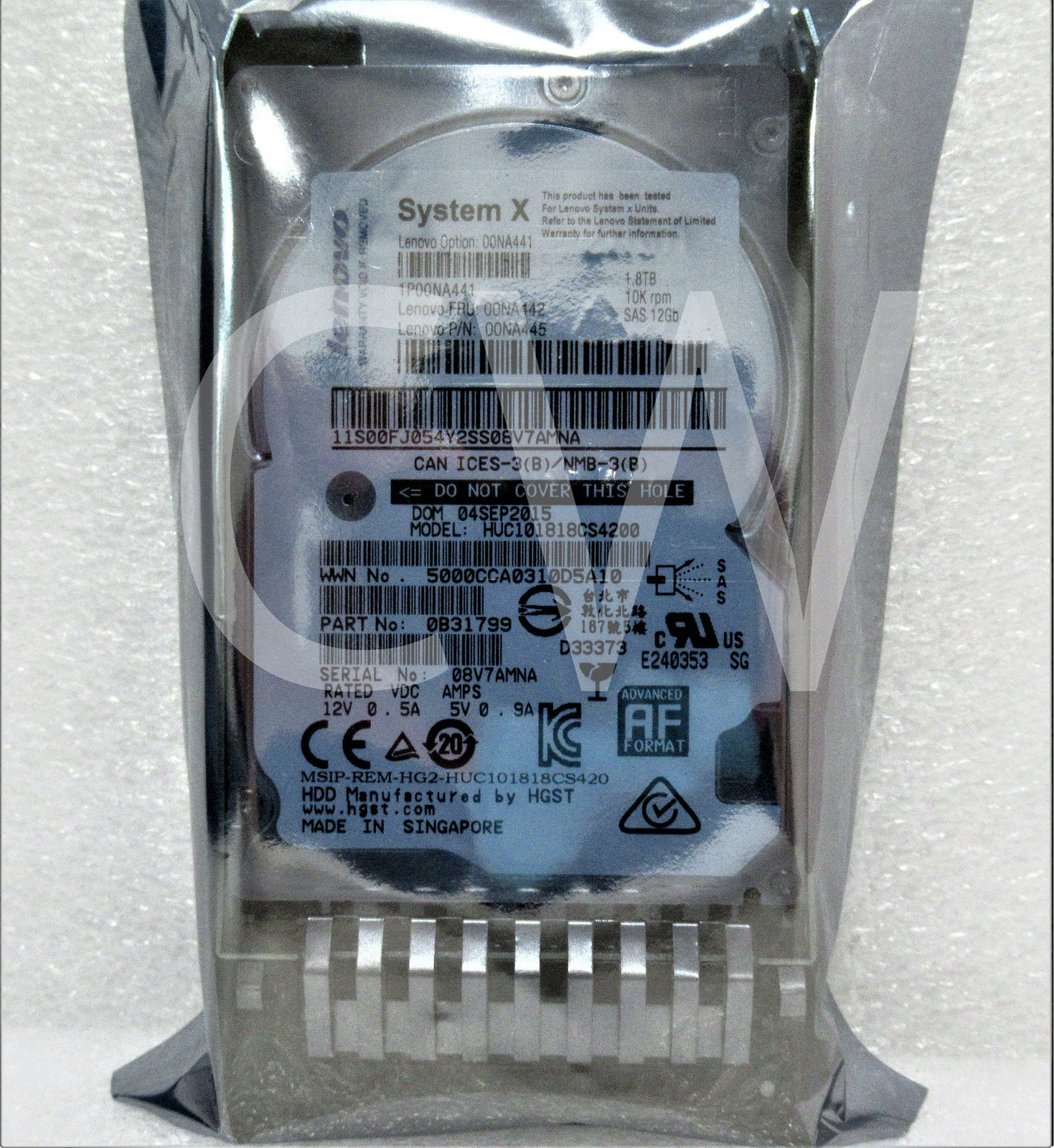 00NA442 00NA441 00NA445 IBM 1.8TB 10K RPM 6Gb/s 2.5" SAS SERVER HDD Hard Drive