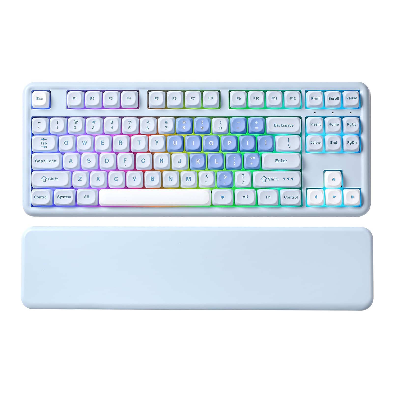 B87 TKL Wireless Mechanical Keyboard | QMK/VIA, Wrist Rest