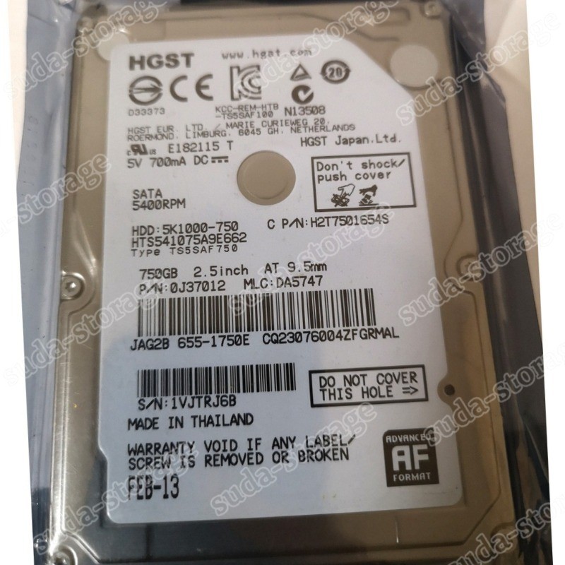 1PCS New Hitachi 750GB HTS541075A9E662 5400RPM 8MB SATA 2.5" Laptop Hard Disk D