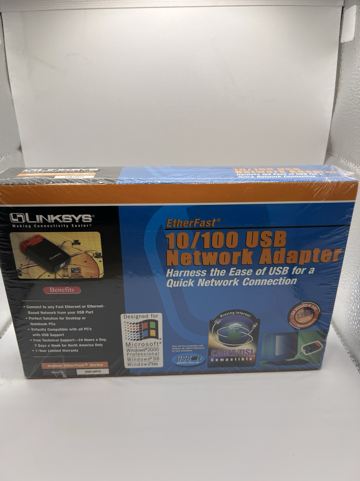 LINKSYS EtherFast 10/100 USB Network Adapter USB100TX - BRAND NEW Sealed