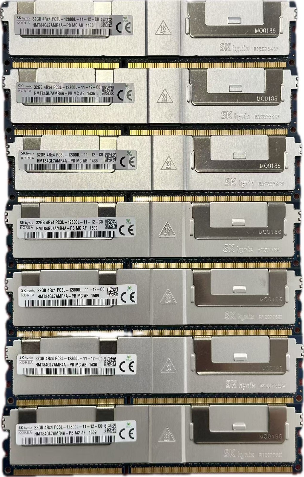 (Lot of 7) SK Hynix HMT84GL7AMR4A-PB 32gb 4Rx4 PC3L-12800L RDIMM Sever Ram