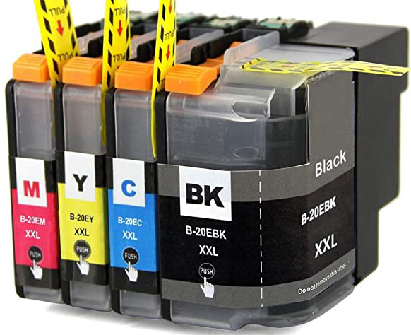 4P XL Ink Cartridges fits Brother LC20e MFC-J5920DW MFC-J775DW MFC-J985DW