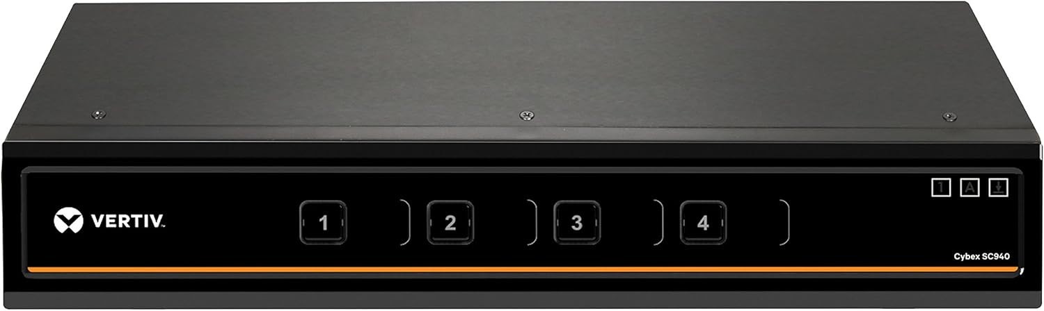 Vertiv Cybex SC940-001 Secure 4-Port DVI-I KVM Switch 4K UHD NIAP TAA