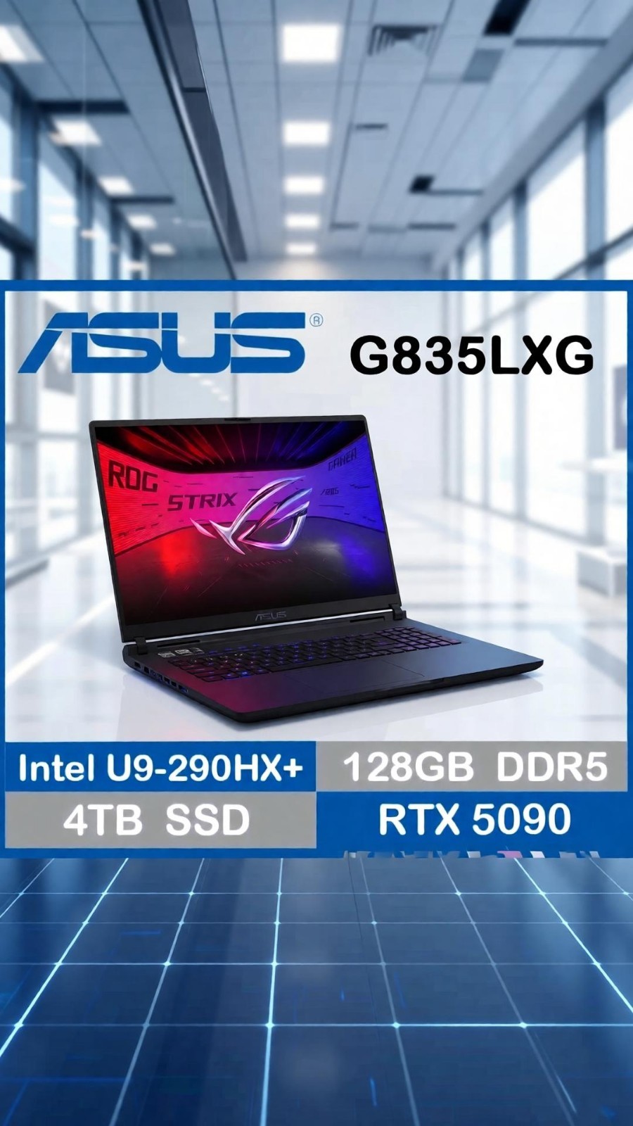 2026 ASUS ROG Strix SCAR 18 128GB / 4TB SSD RTX 5090 4K Intel Ultra 9 290HX+ X50