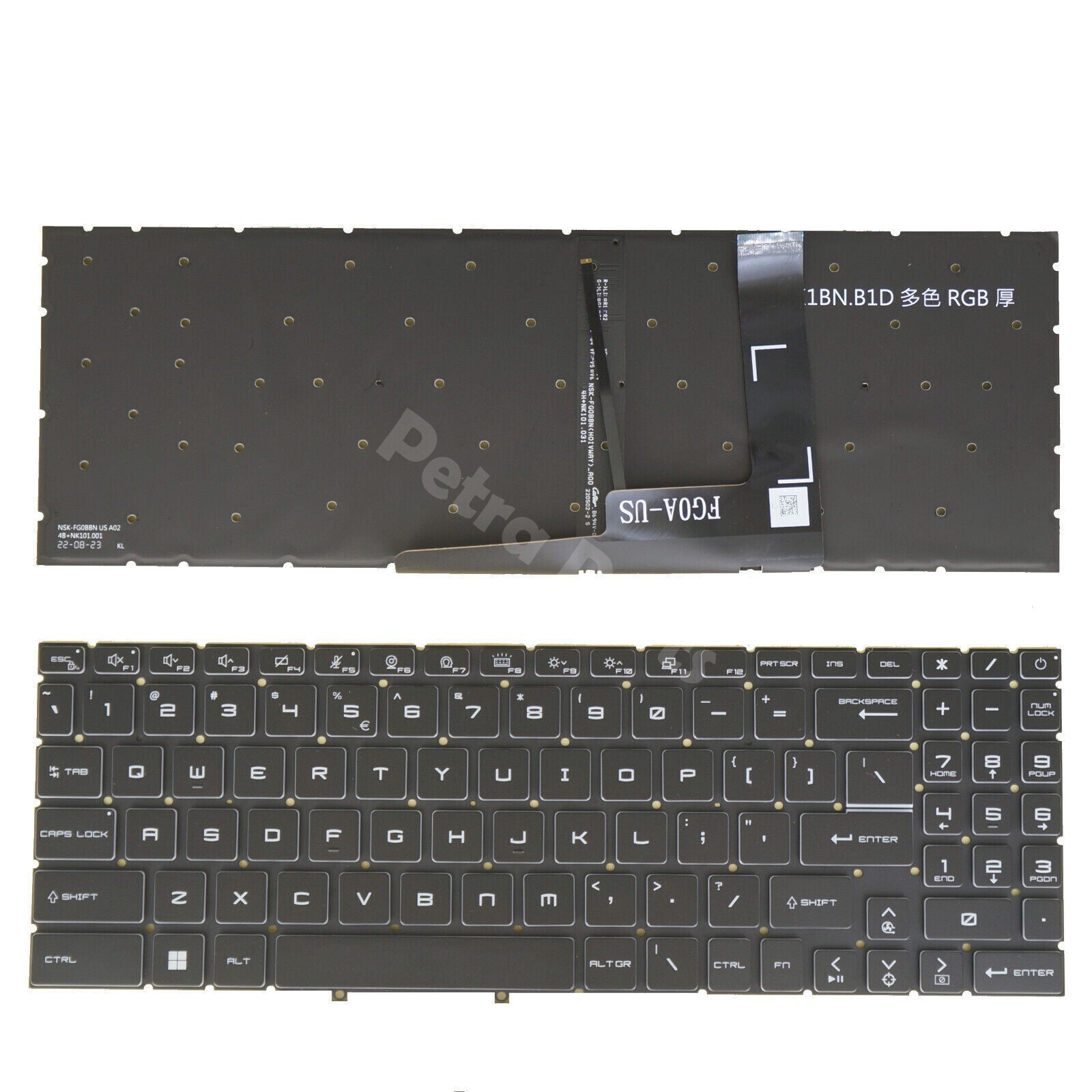 US Layout Keyboard for MSI Katana GF66 GL66 MS-1581 MS-1582 MS-1583 Backlit