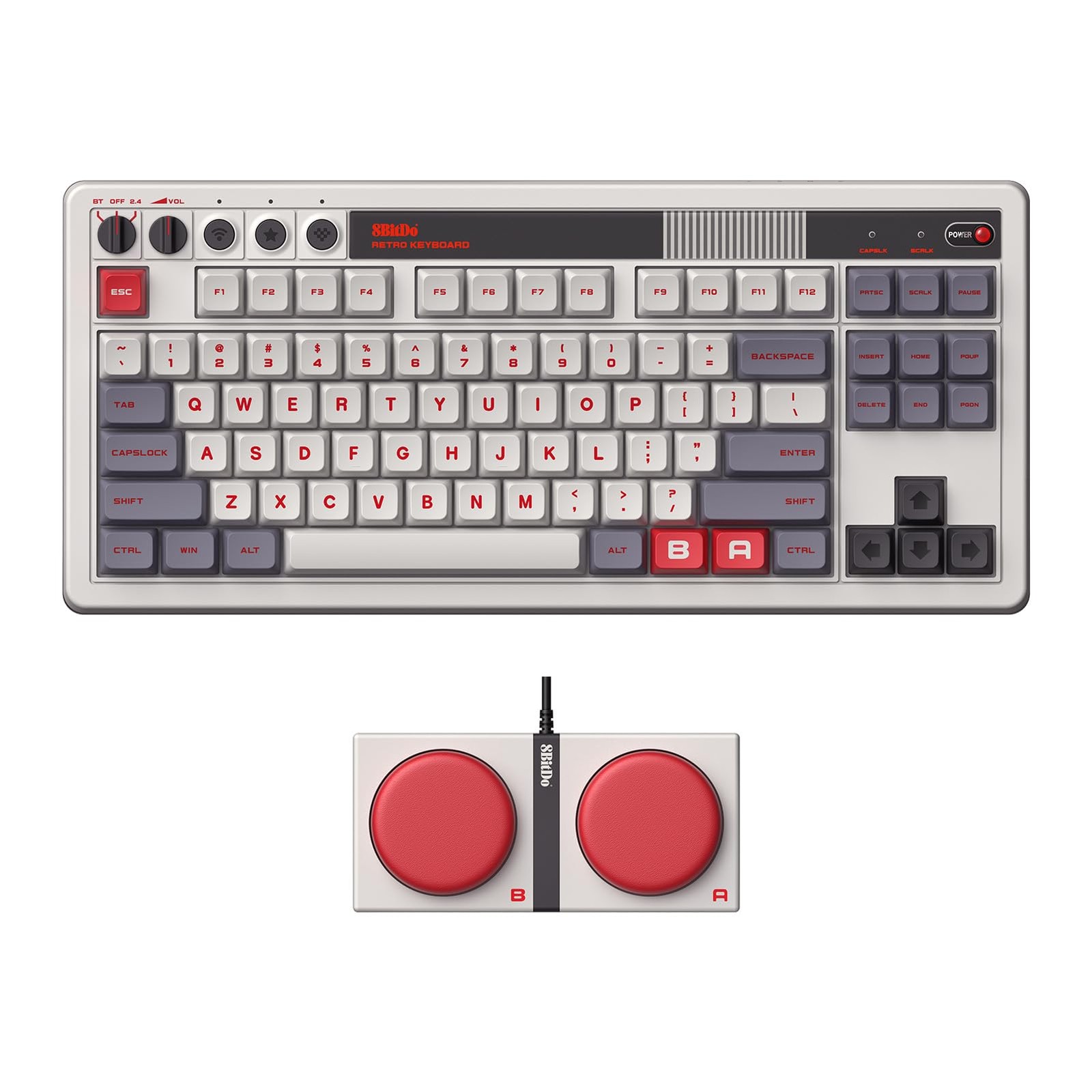 8Bitdo 87 Keys Retro Mechanical Keyboard - N Edition