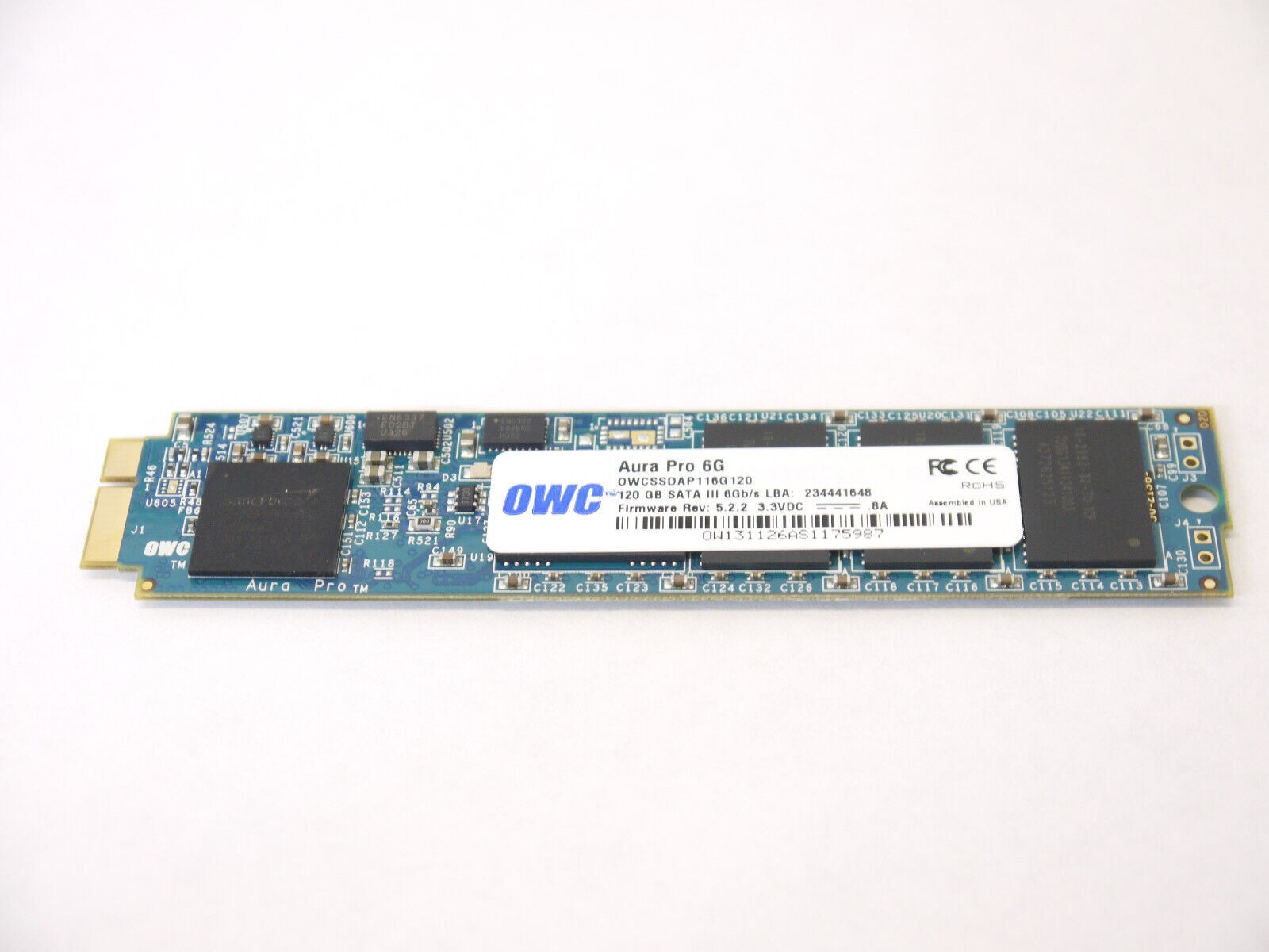 120GB SSD OWC Aura Pro 6G Hard Drive For Apple MacBook Air A1370 A1369