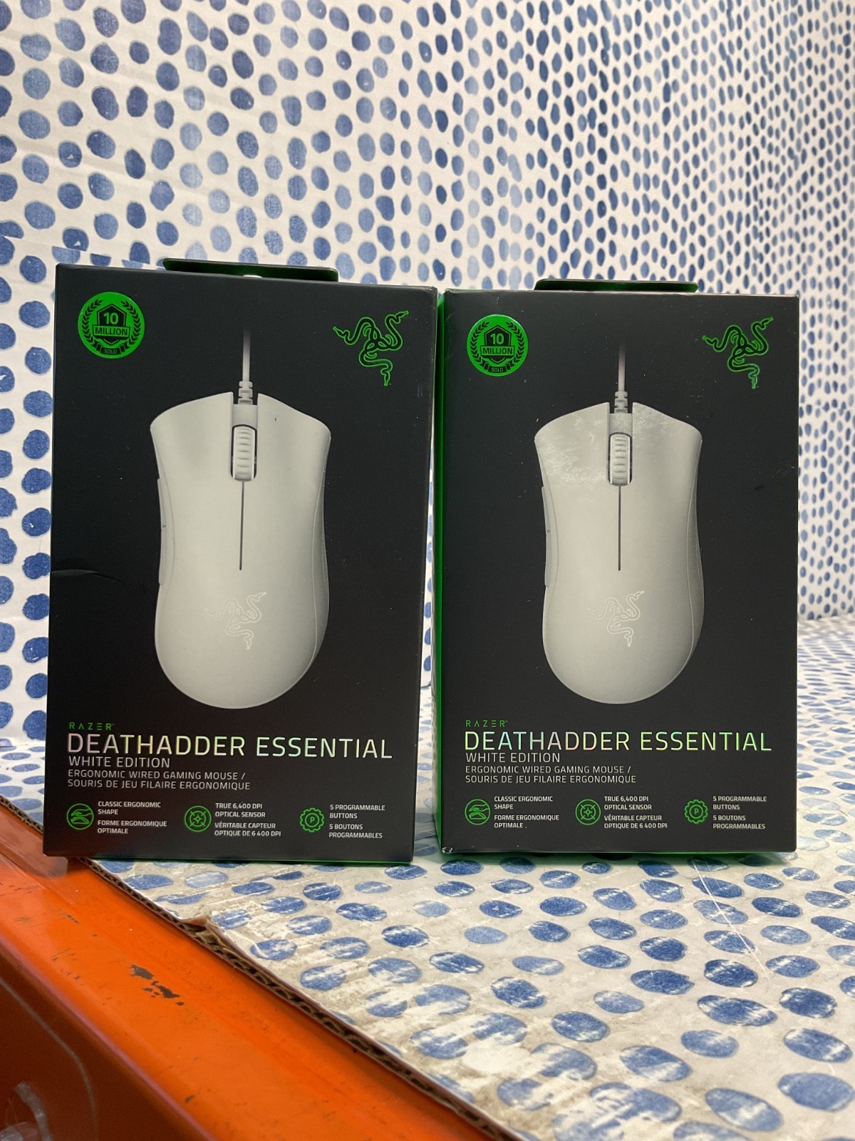 Razer DeathAdder Essential Gaming Mouse 6400 DPI Programmable *Lot of 2/SEALED*
