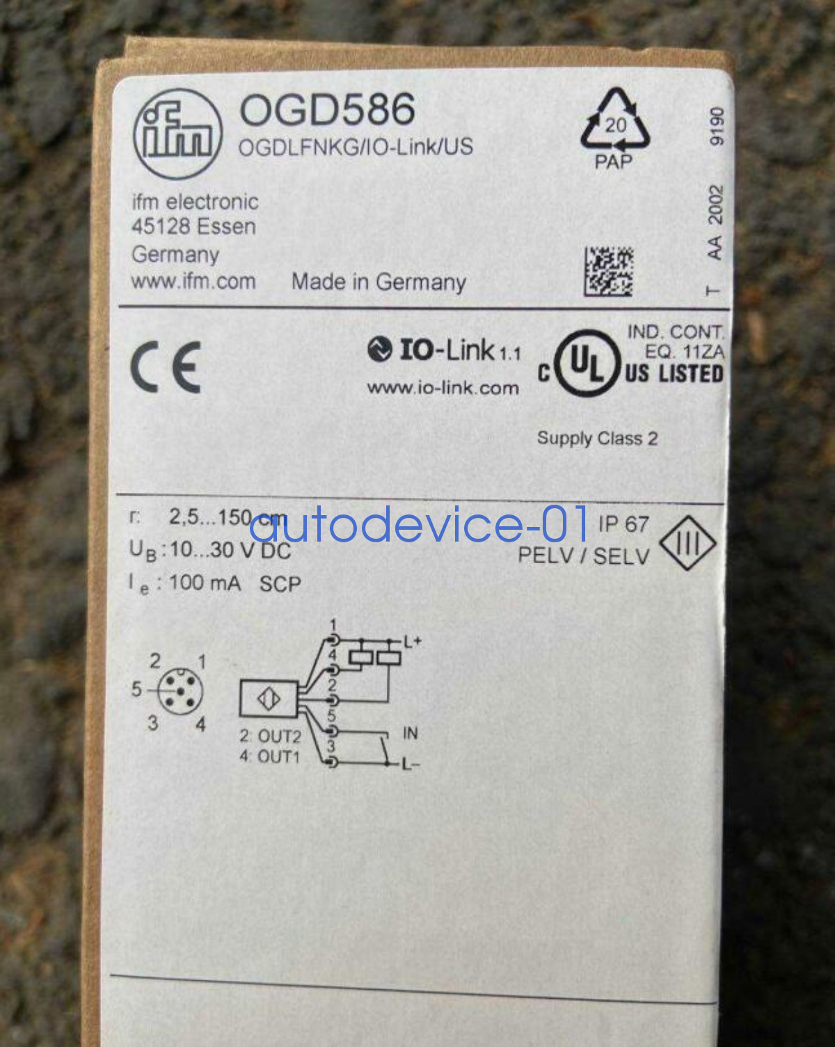 1pcs  New IFM OGD586 Sensor DHL/FedEx