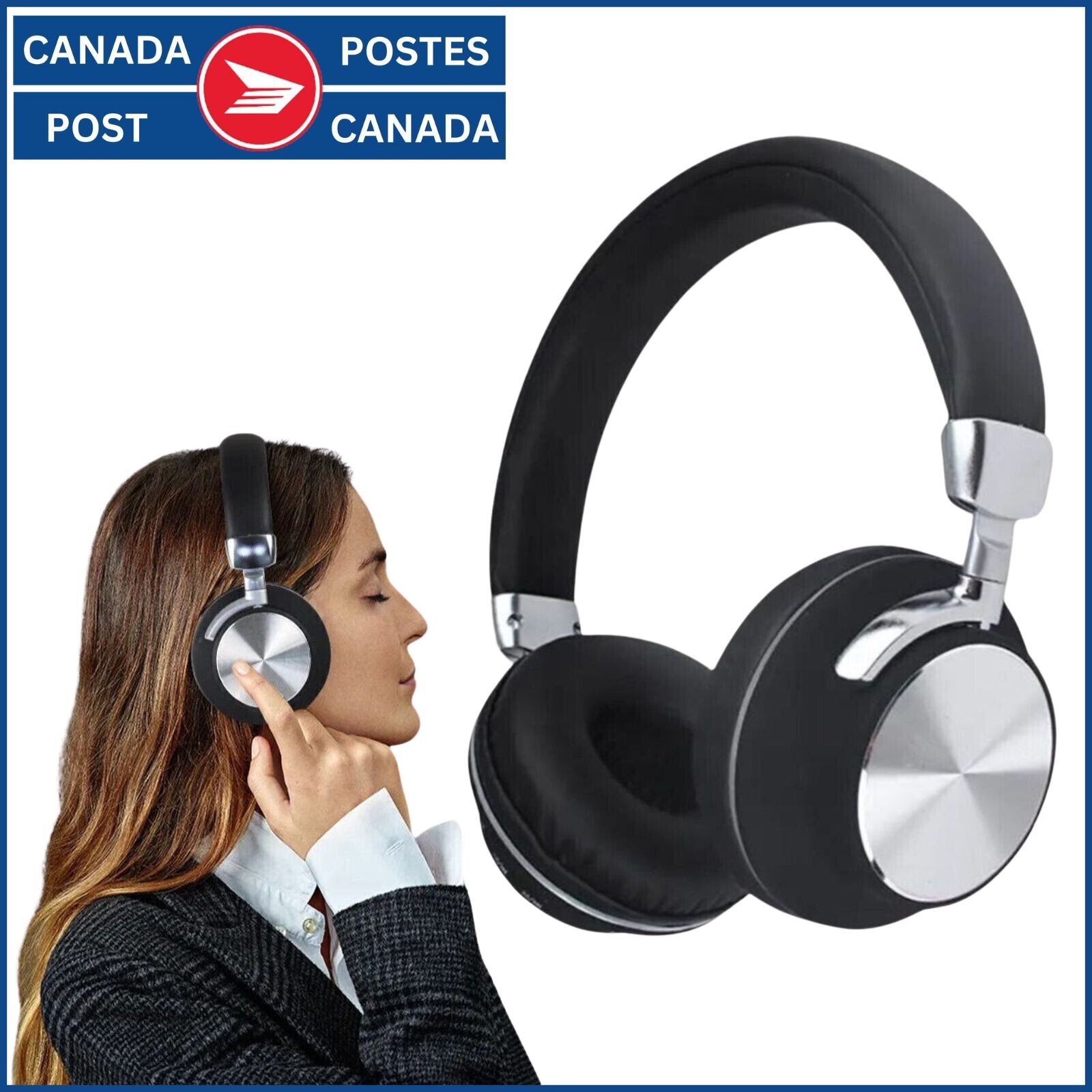 Headphones Wireless Bluetooth Headset Bass Deep Music Noise Cancelling Earphones