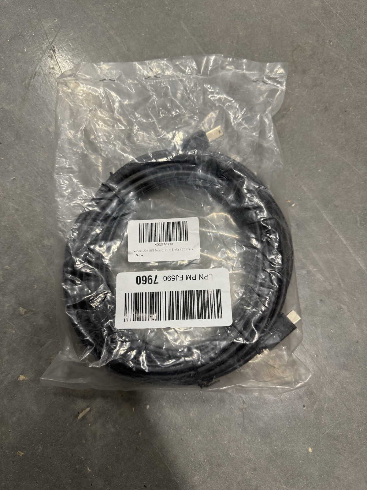 Vebner 20ft USB Type C to Type B Male 3.0 - Extra Long USB C to B Cable