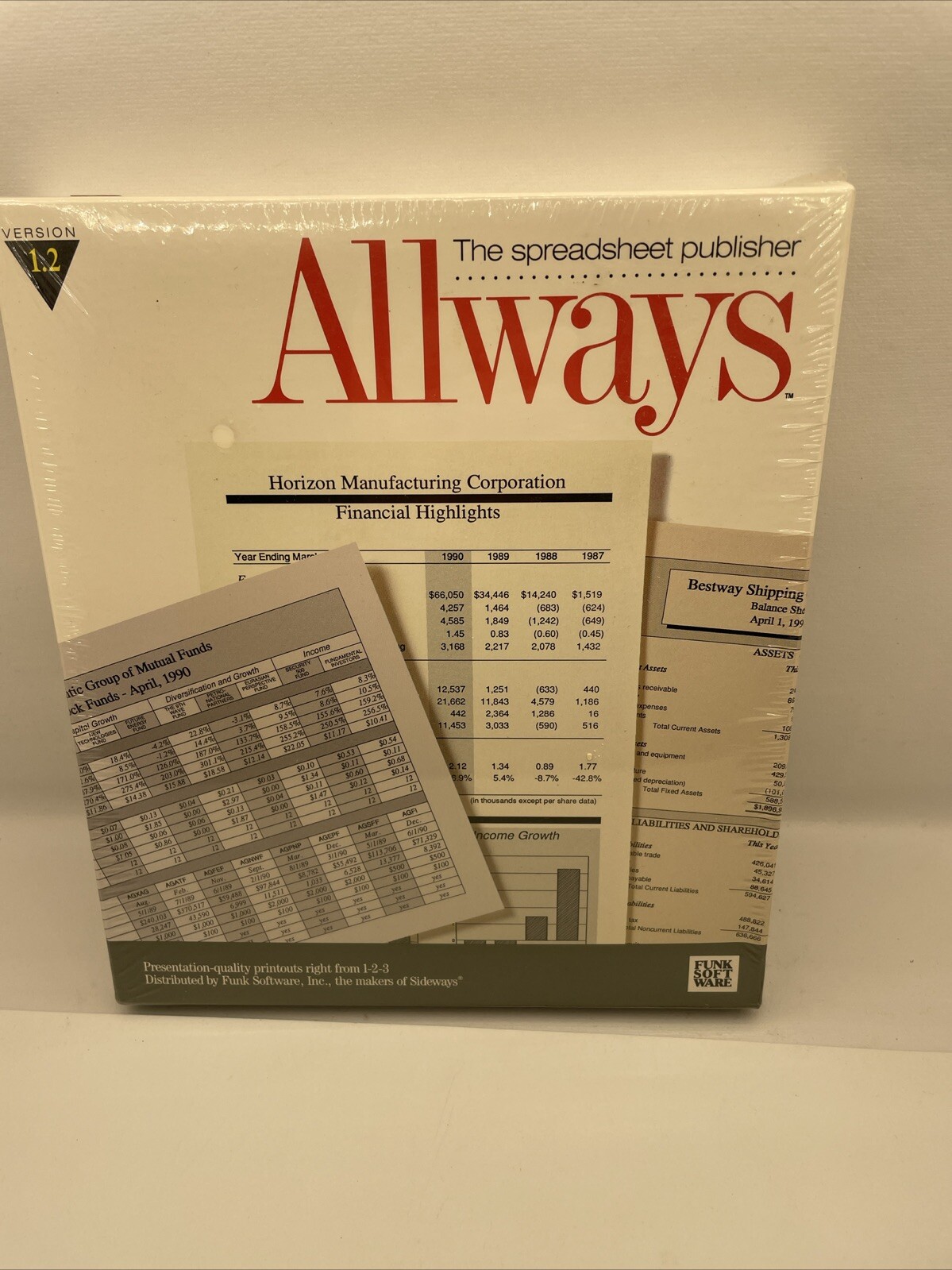 Vintage Funk Software Allways V 1.2 The Spreadsheet Publisher