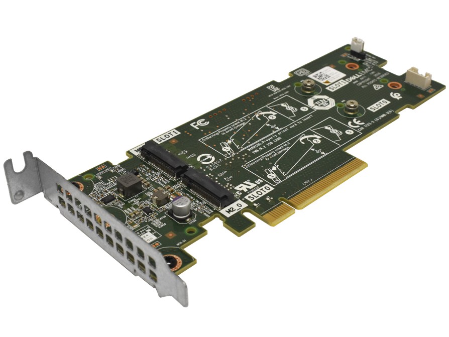 Dell 03JT49 BOSS SSD Adapter Card PCI-Express x8 to 2x M.2 2280 SSD Slots LP