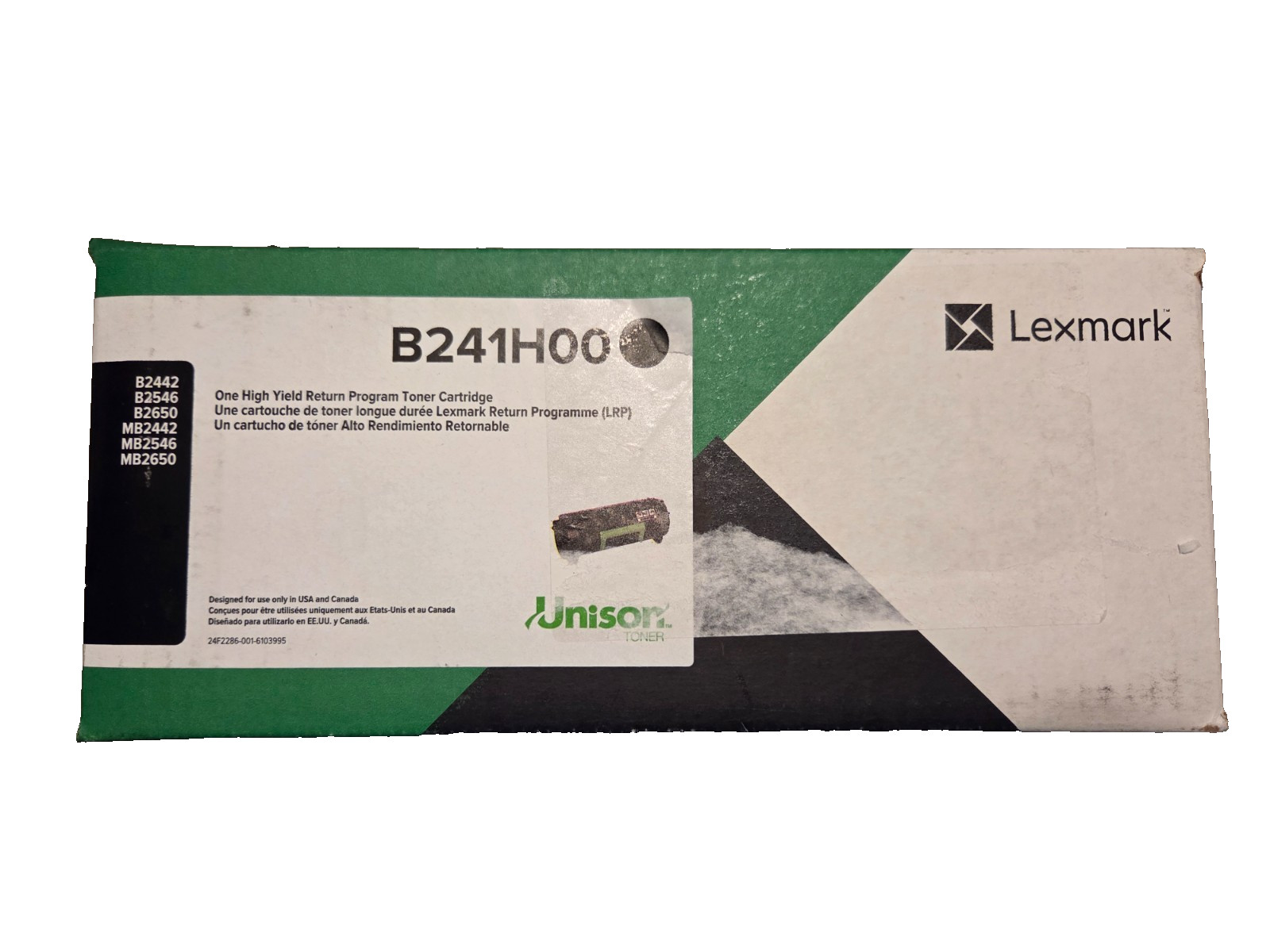 Lexmark B241H00 High Yield Toner Cartridge - Black
