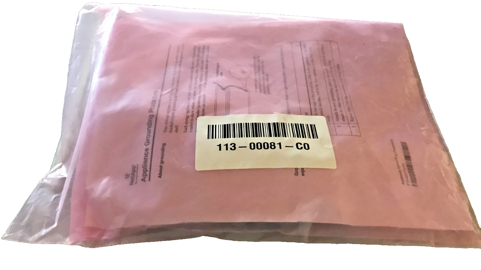 Netapp 113-00081-C0 Appliance Grounding Kit Server Rack Cable 3M Screws Wrist