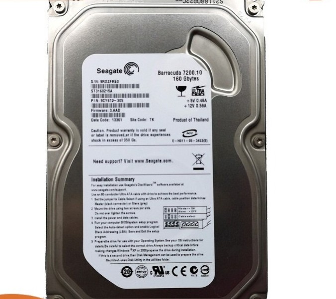 ST3160215A Seagate 160GB 7200RPM IDE PATA 3.5" Desktop Internal HDD Hard Drive