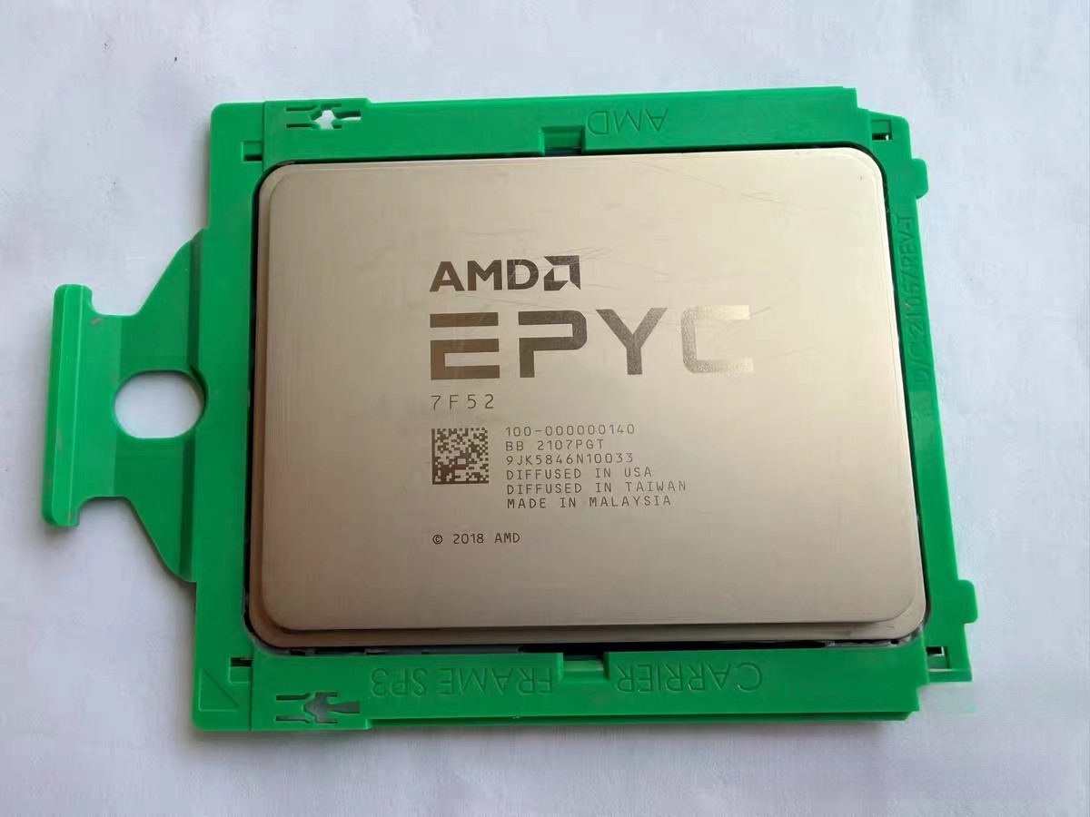 AMD EPYC 7F52 16 Cores 32 Threads 3.5GHz up to 3.9GHz 240W 256MB CPU Processor