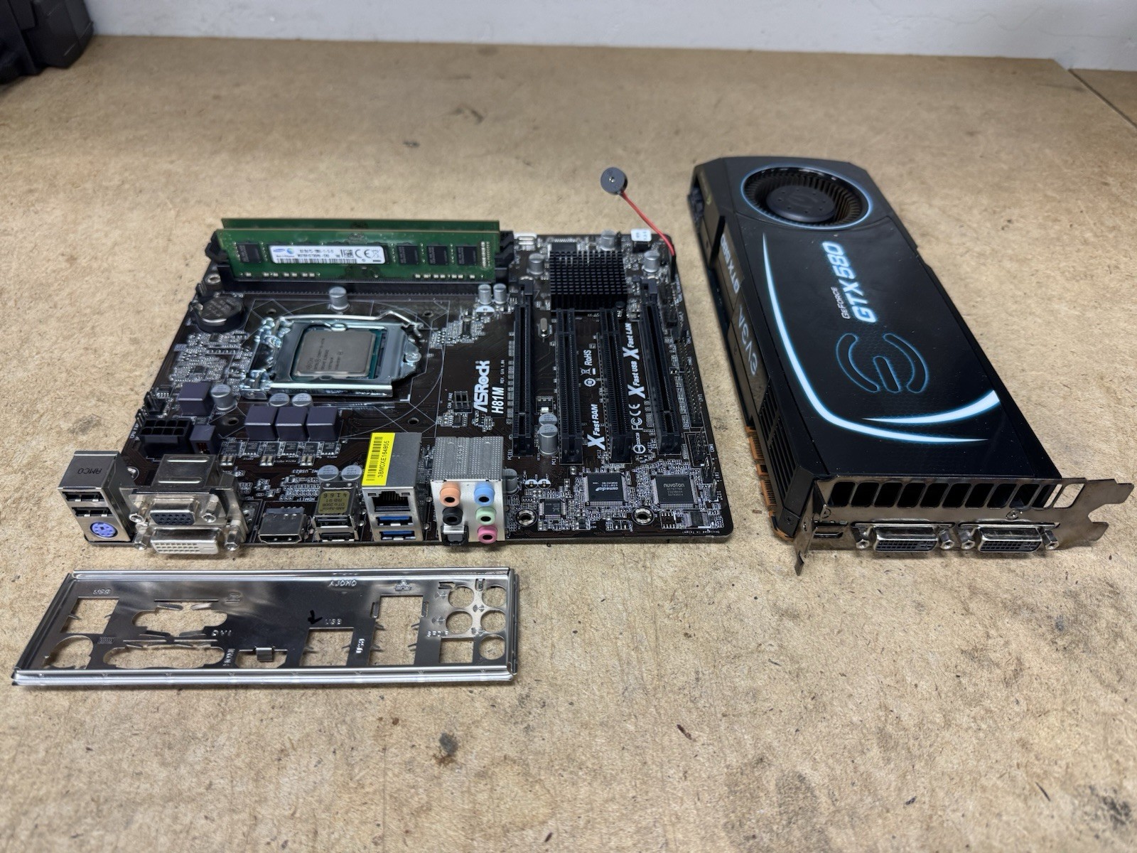 ASRock H81M Mobo + Intel i5-4570 CPU + 16GB DDR3 RAM + GTX580 GPU Combo Tested