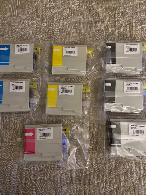 Compatible Lot of 8 LC51 Ink Cartridges fits Brother 3-Bk, 2-Yel, 2-Cyan, 1-Mag.