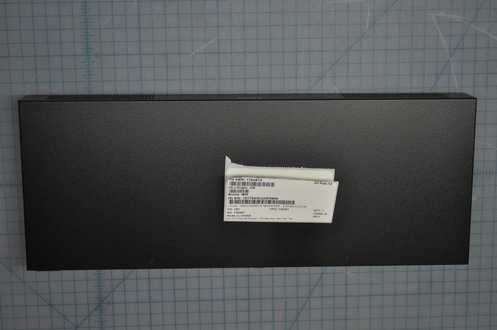 FOR PARTS IBM LOCAL 1X8 CONSOLE MANAGER - CONMUTADOR KVM WT 42M46214 1754A1X