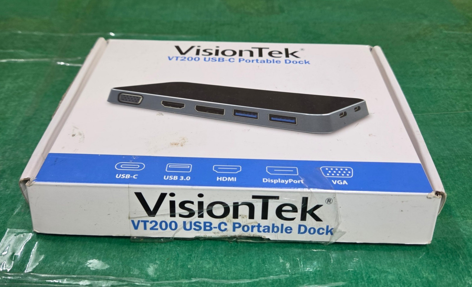 VisionTek VT200 Dual Display USB-C Docking Station with Power Passthrough -...