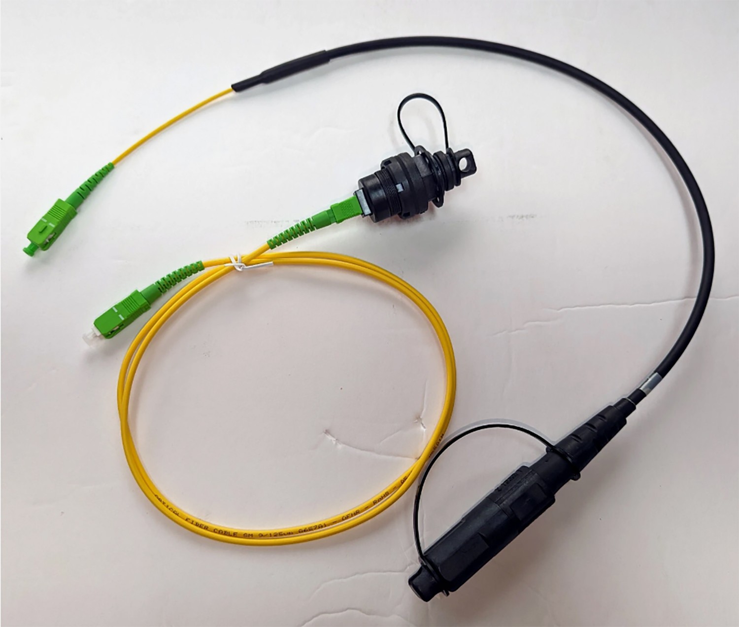 OptiTap Hardened Male/Female Connector to SC/APC Test Jumpers Singlemode