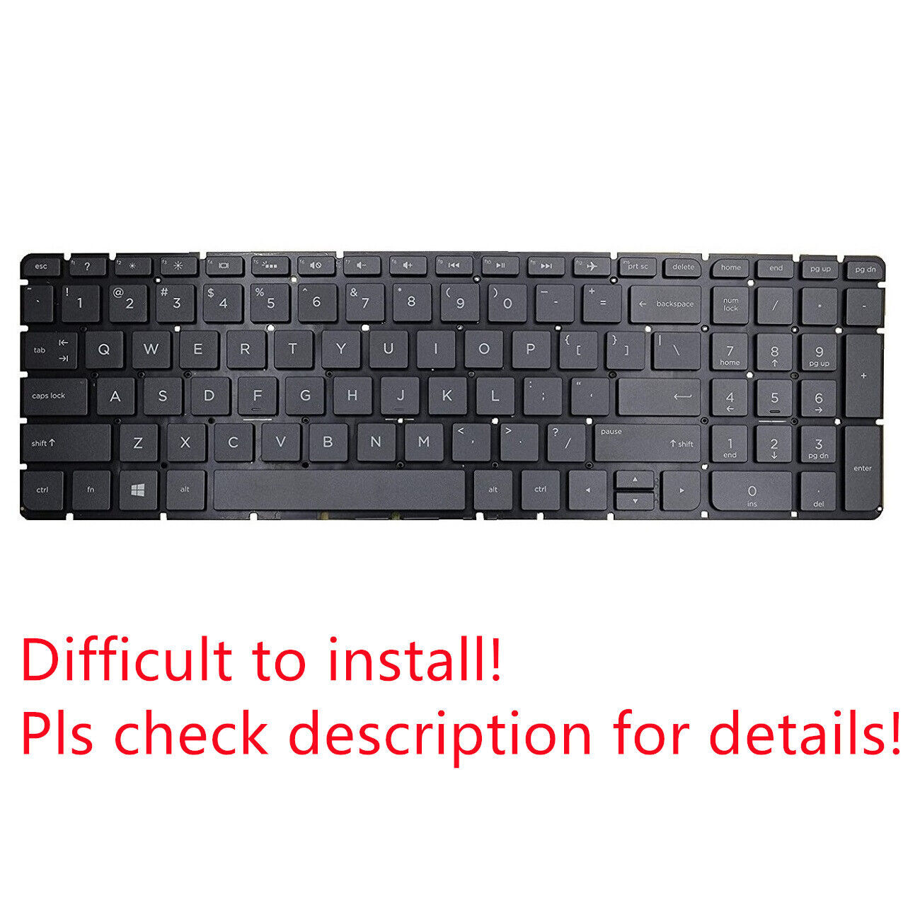 Original US Black Backlit Keyboard for HP PN: 809032-001 Backlight