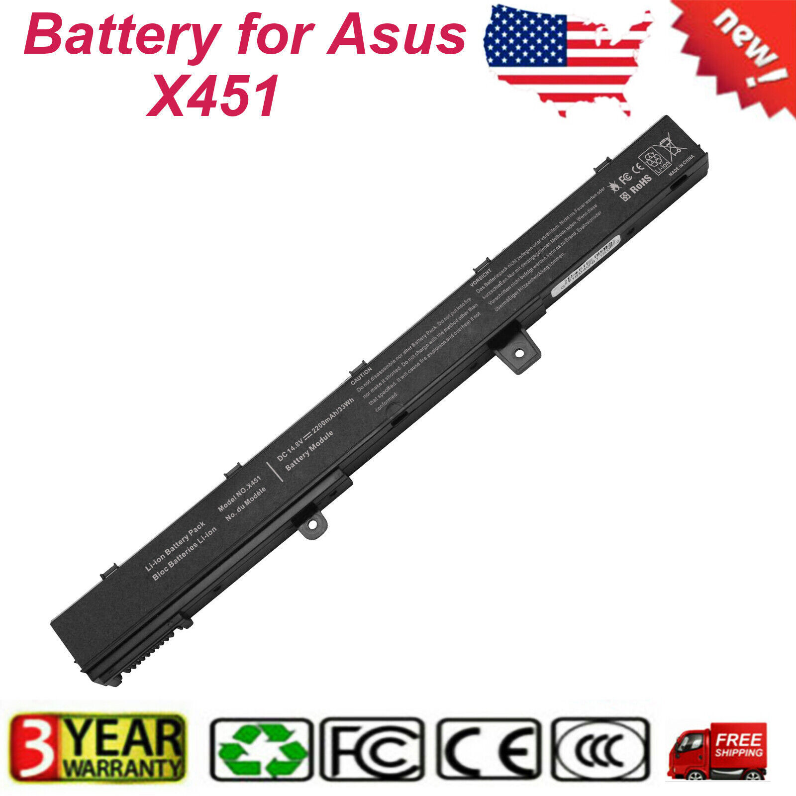  A31N1319 A41N1308 Laptop Battery For Asus X551 X551C X551CA X551M X551MA NEW