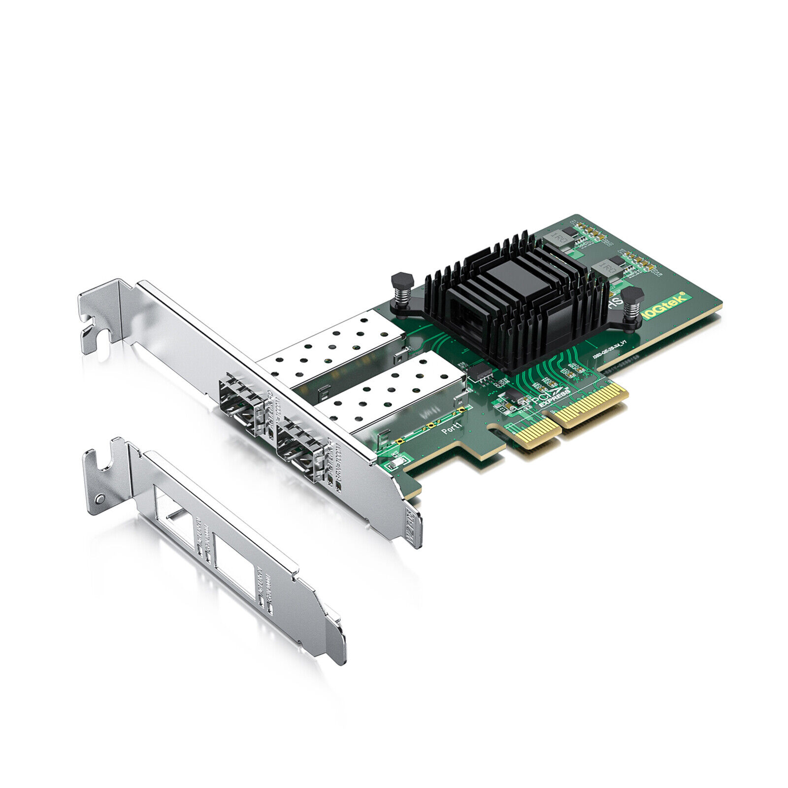 For Intel I350-F2 Gigabit Network Card with Intel I350AM2 Dual SFP ports PCIe x4