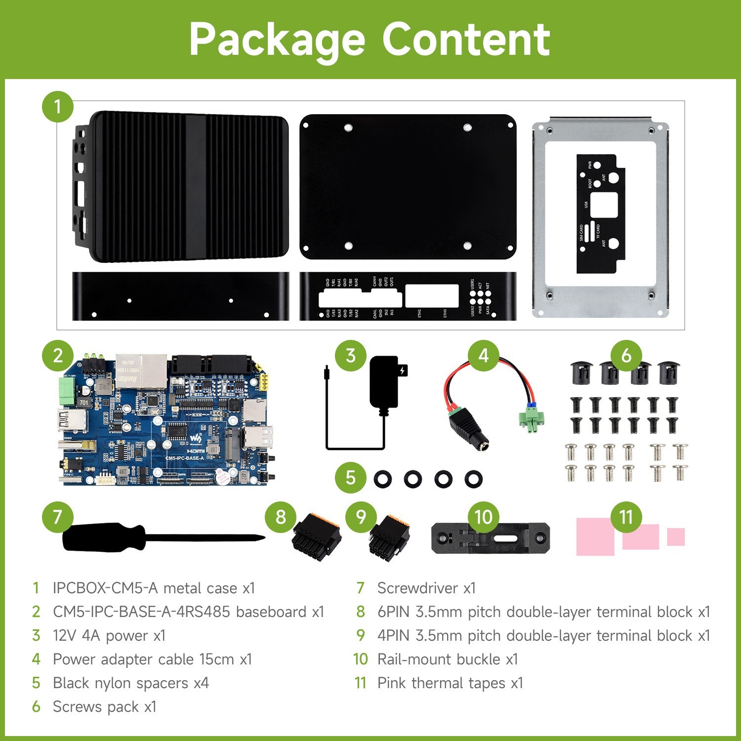 Waveshare Gigabit/2.5G Dual Ethernet Industrial Computer Based On Pi CM5
