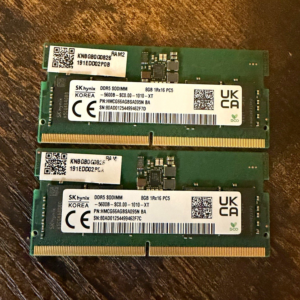 SK hynix 16GB (2x8GB) DDR5-5600 SO-DIMM Laptop RAM 262pin HMCG66AGBSA095N
