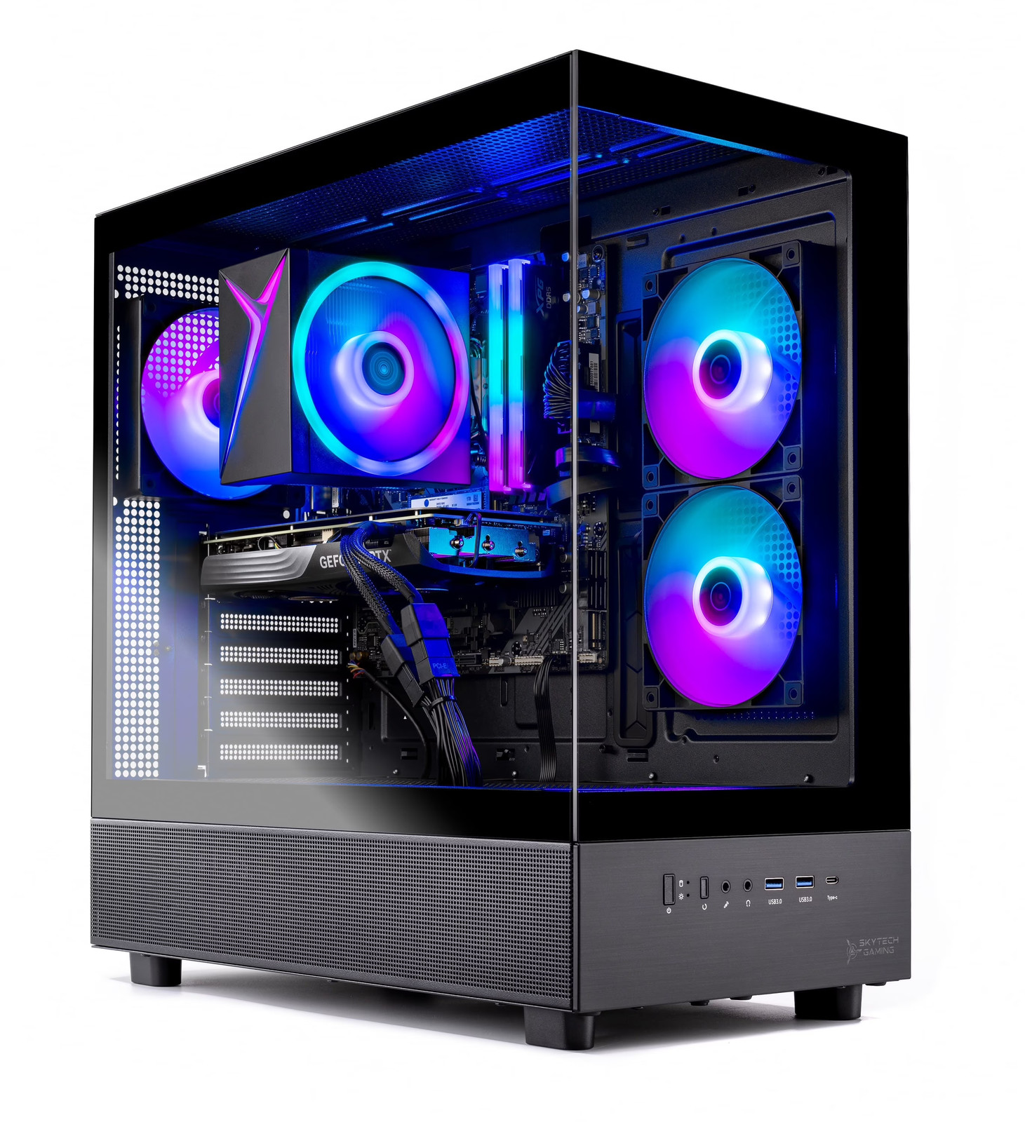 Skytech Gaming Azure 3 Gaming PC, AMD R5 5500, AMD RX 7600, 1TB, 32GB, Win 11